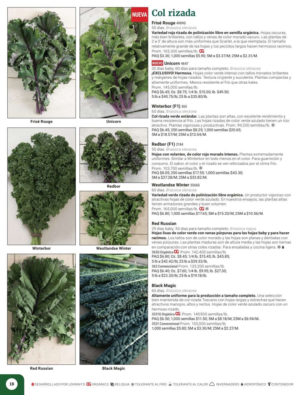 Johnny's Selected Seeds Spanish Catalog Weekly Ad January 1 - December 31, 2026