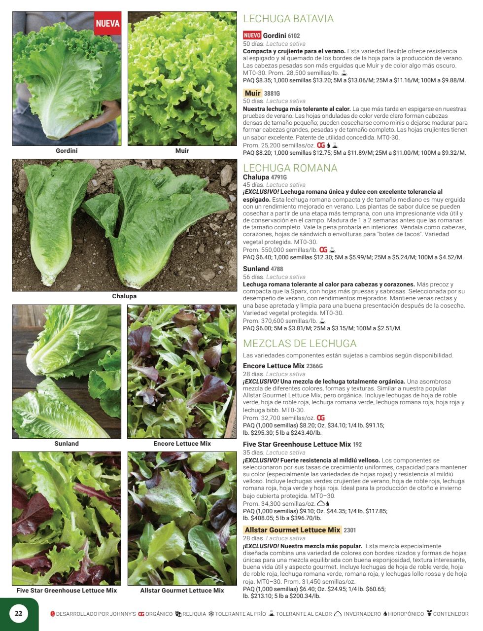 Johnny's Selected Seeds Spanish Catalog Weekly Ad January 1 - December 31, 2026