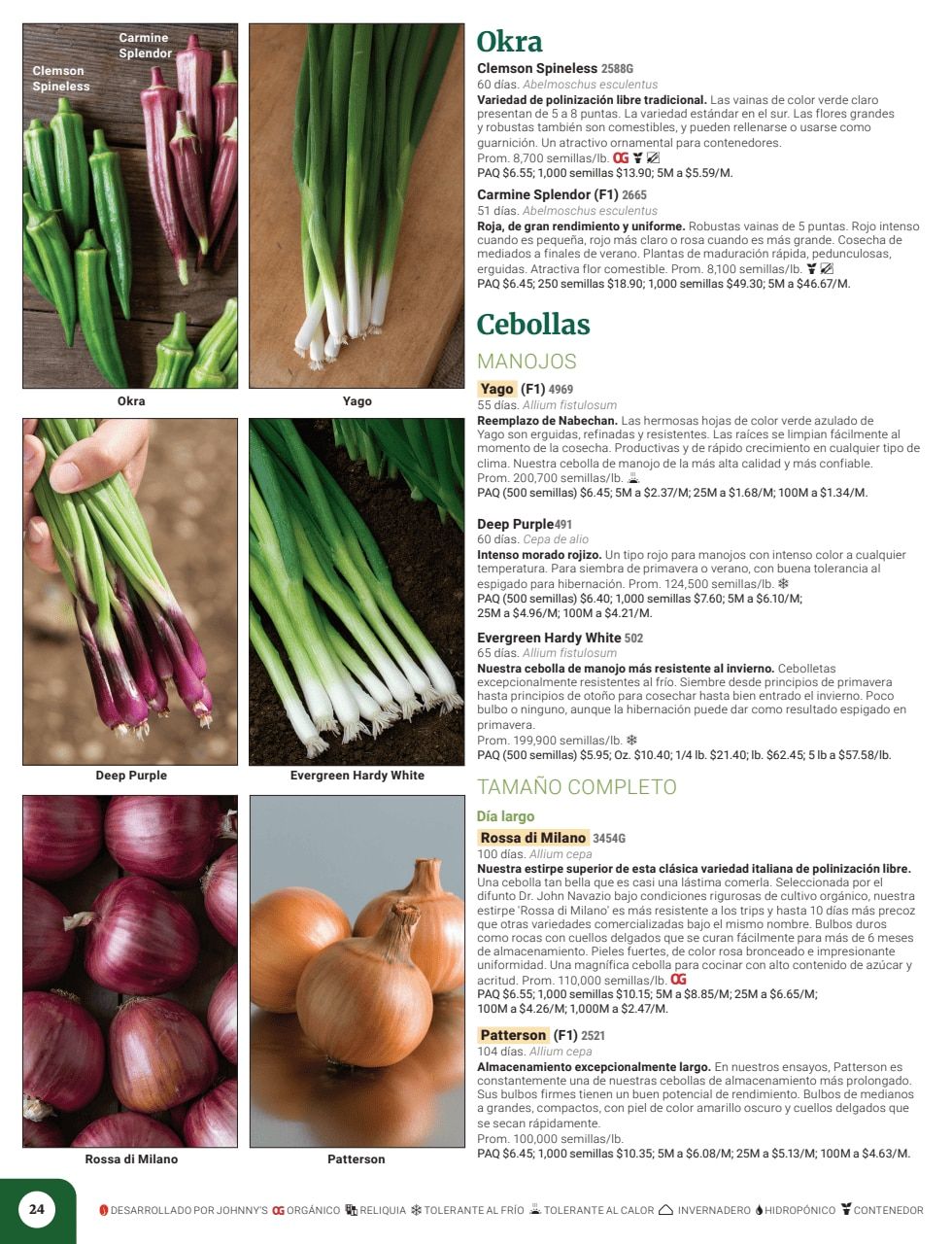 Johnny's Selected Seeds Spanish Catalog Weekly Ad January 1 - December 31, 2026