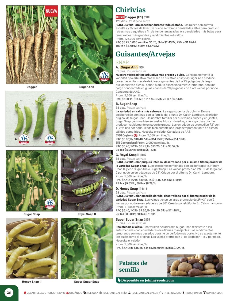 Johnny's Selected Seeds Spanish Catalog Weekly Ad January 1 - December 31, 2026