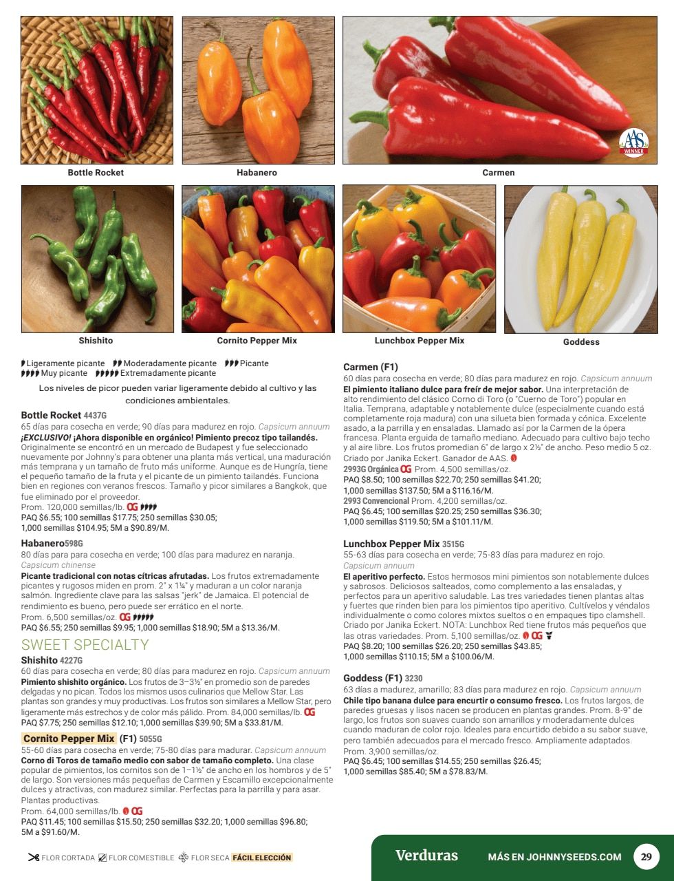 Johnny's Selected Seeds Spanish Catalog Weekly Ad January 1 - December 31, 2026