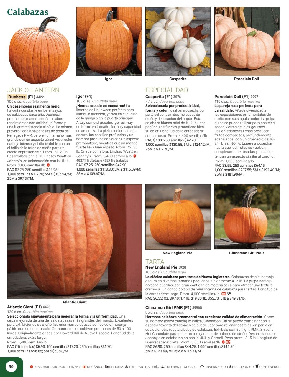 Johnny's Selected Seeds Spanish Catalog Weekly Ad January 1 - December 31, 2026