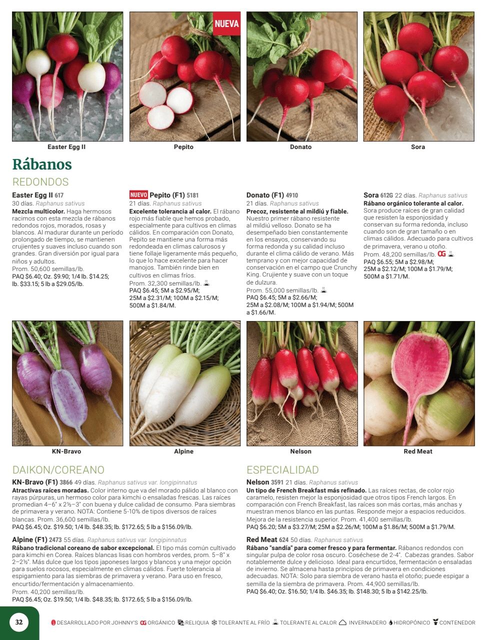 Johnny's Selected Seeds Spanish Catalog Weekly Ad January 1 - December 31, 2026