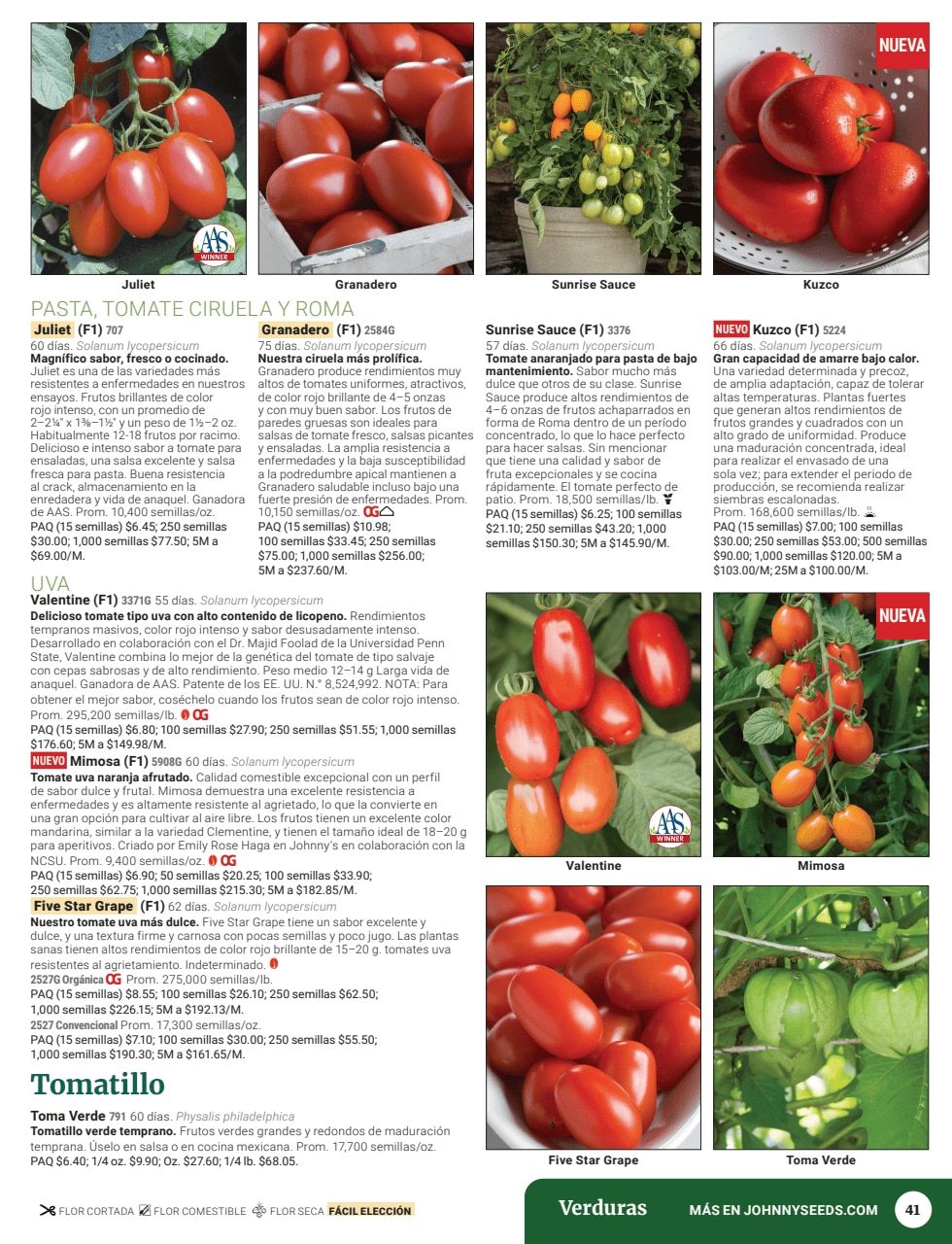 Johnny's Selected Seeds Spanish Catalog Weekly Ad January 1 - December 31, 2026