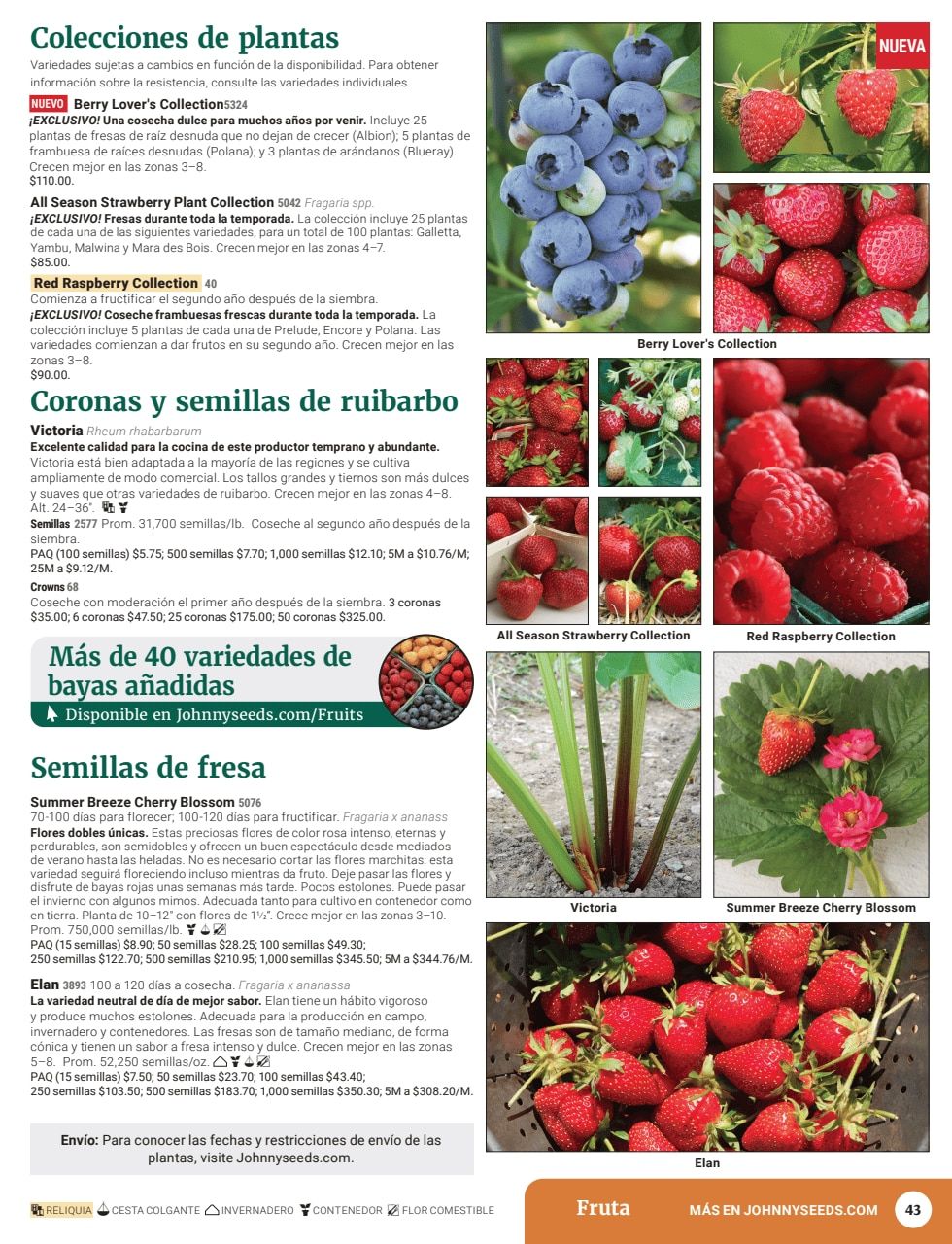 Johnny's Selected Seeds Spanish Catalog Weekly Ad January 1 - December 31, 2026