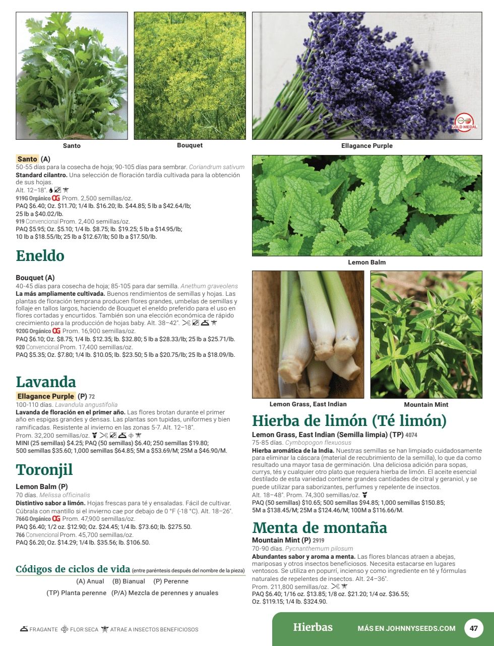 Johnny's Selected Seeds Spanish Catalog Weekly Ad January 1 - December 31, 2026