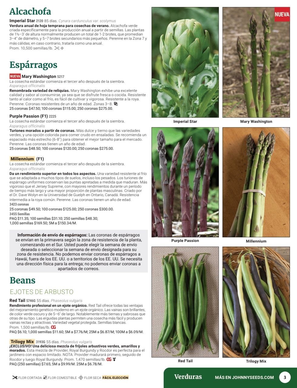 Johnny's Selected Seeds Spanish Catalog Weekly Ad January 1 - December 31, 2026