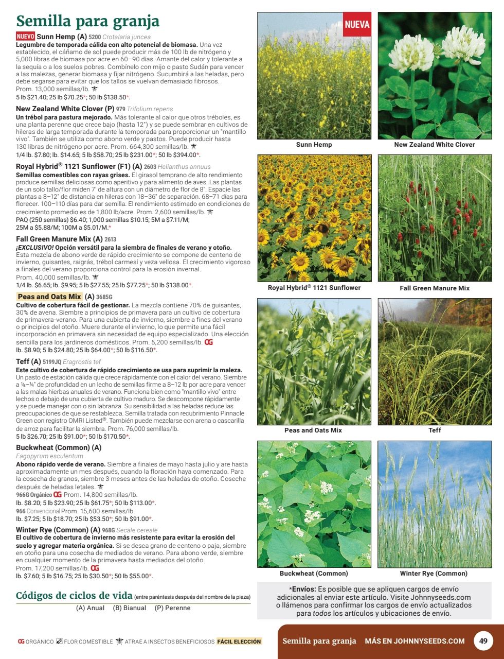 Johnny's Selected Seeds Spanish Catalog Weekly Ad January 1 - December 31, 2026