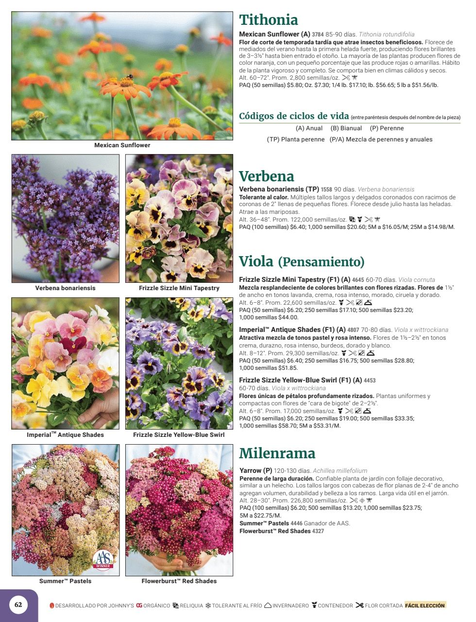 Johnny's Selected Seeds Spanish Catalog Weekly Ad January 1 - December 31, 2026
