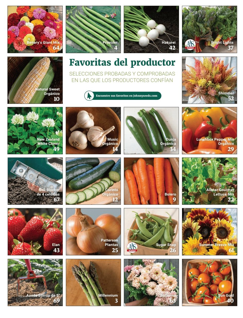 Johnny's Selected Seeds Spanish Catalog Weekly Ad January 1 - December 31, 2026