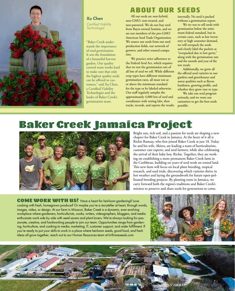 Baker Creek Heirloom Seeds Free Seed Catalog Weekly Ad January 1 - December 31, 2026