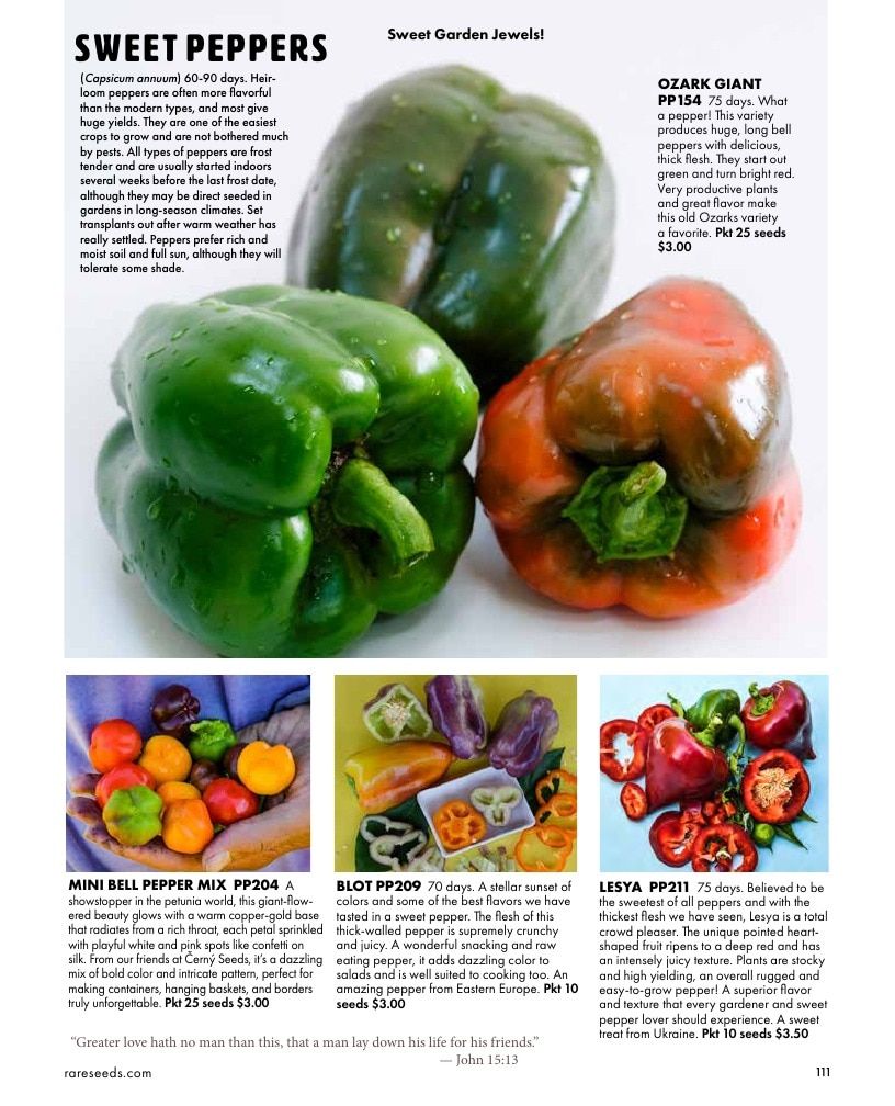 Baker Creek Heirloom Seeds Free Seed Catalog Weekly Ad January 1 - December 31, 2026