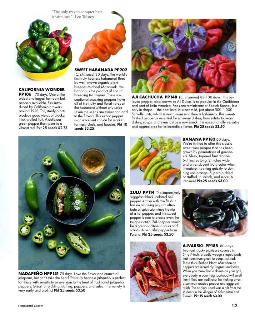Baker Creek Heirloom Seeds Free Seed Catalog Weekly Ad January 1 - December 31, 2026