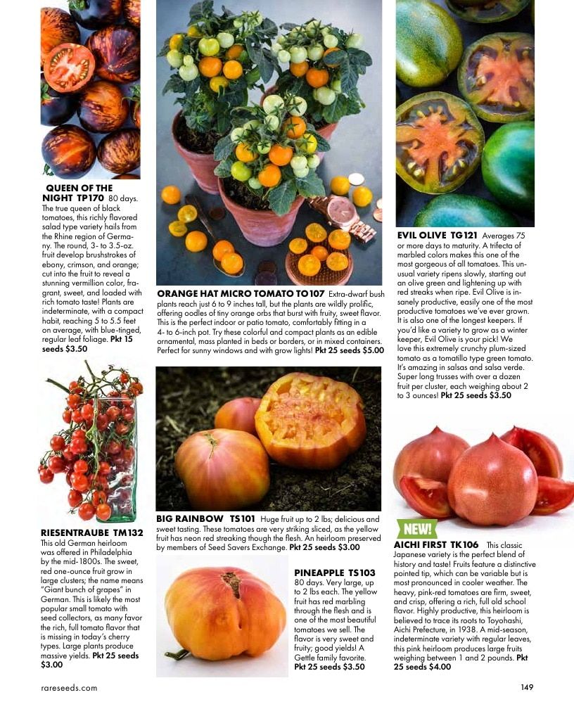 Baker Creek Heirloom Seeds Free Seed Catalog Weekly Ad January 1 - December 31, 2026
