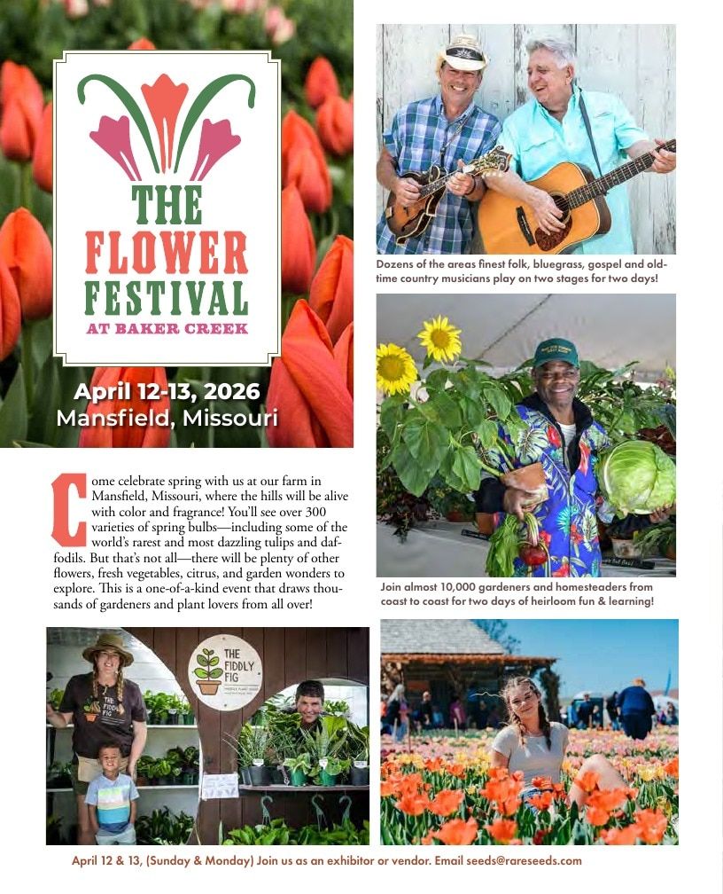 Baker Creek Heirloom Seeds Free Seed Catalog Weekly Ad January 1 - December 31, 2026