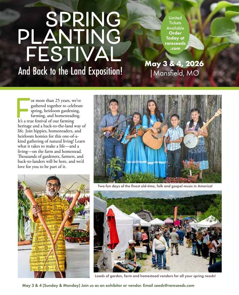 Baker Creek Heirloom Seeds Free Seed Catalog Weekly Ad January 1 - December 31, 2026