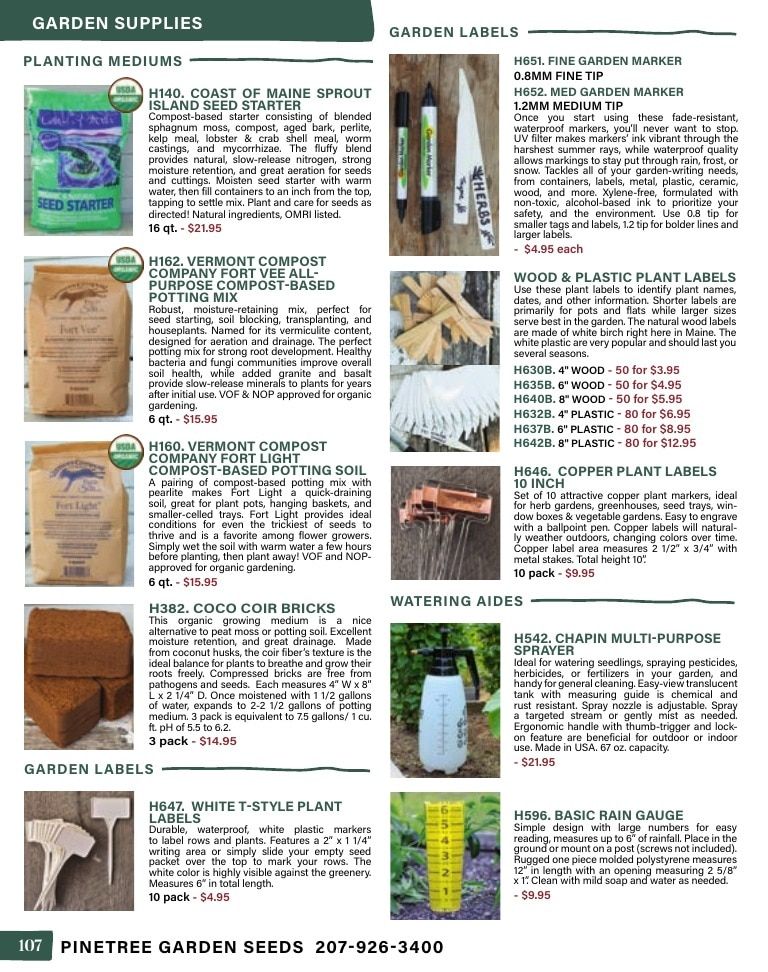 Pinetree Garden Seeds Annual Catalog Weekly Ad January 1 - December 31, 2026
