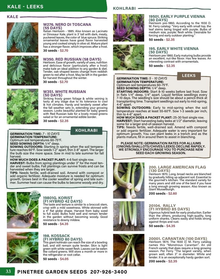 Pinetree Garden Seeds Annual Catalog Weekly Ad January 1 - December 31, 2026