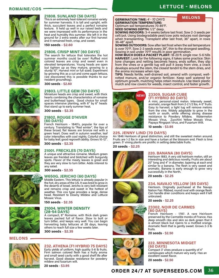 Pinetree Garden Seeds Annual Catalog Weekly Ad January 1 - December 31, 2026