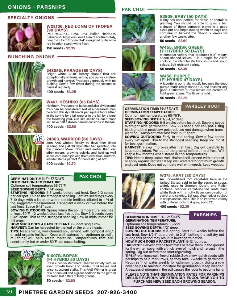 Pinetree Garden Seeds Annual Catalog Weekly Ad January 1 - December 31, 2026