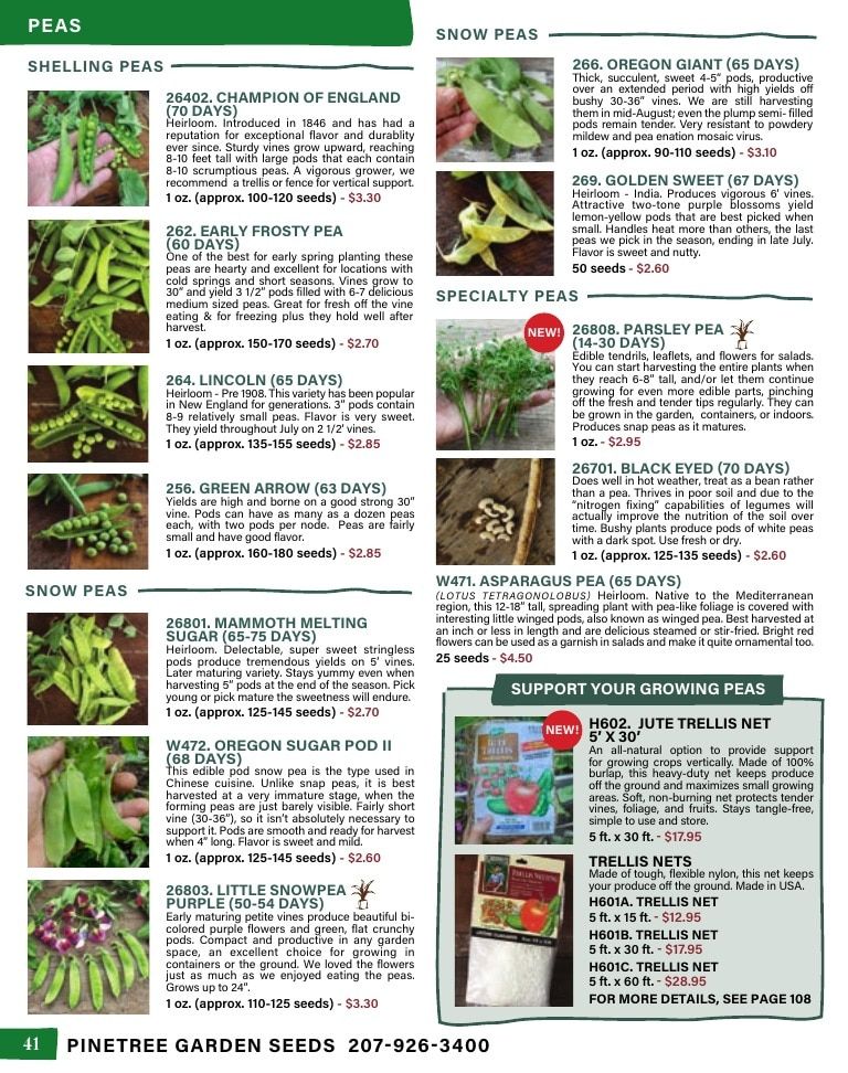 Pinetree Garden Seeds Annual Catalog Weekly Ad January 1 - December 31, 2026