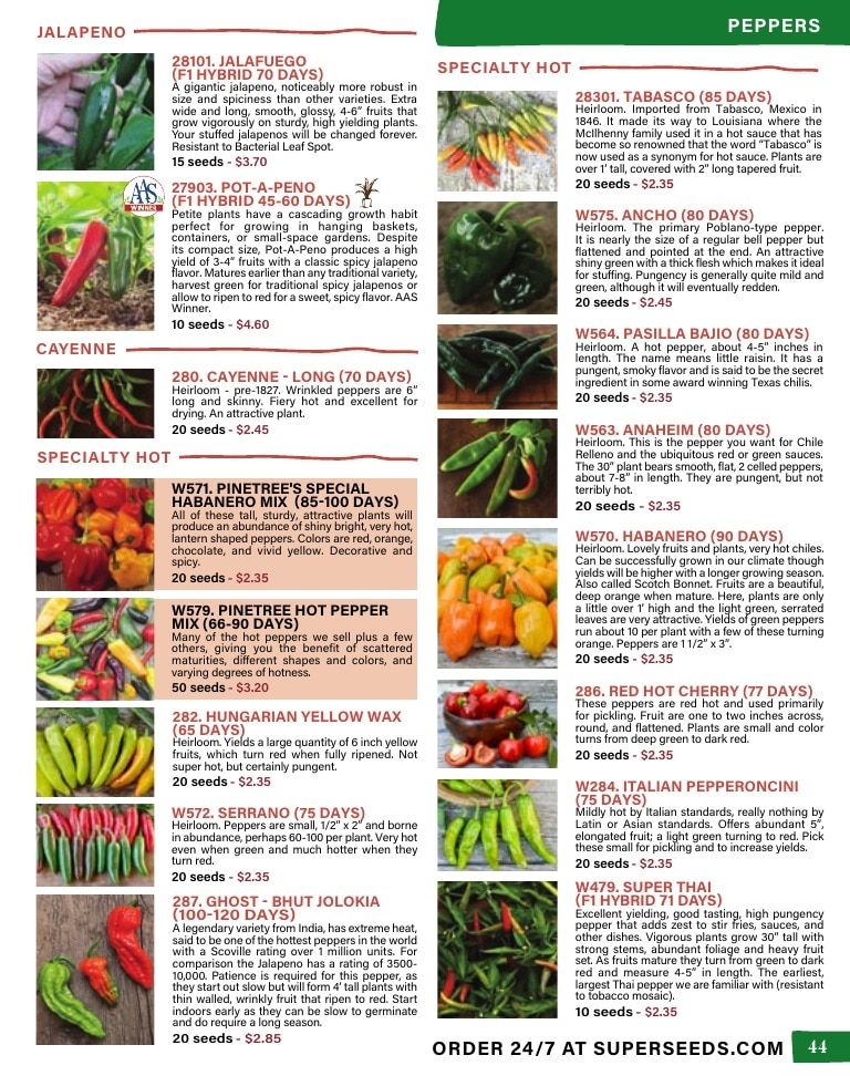 Pinetree Garden Seeds Annual Catalog Weekly Ad January 1 - December 31, 2026