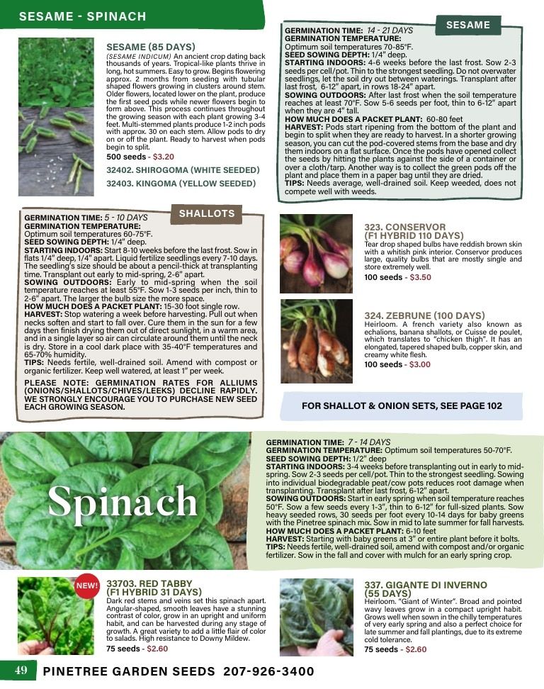 Pinetree Garden Seeds Annual Catalog Weekly Ad January 1 - December 31, 2026