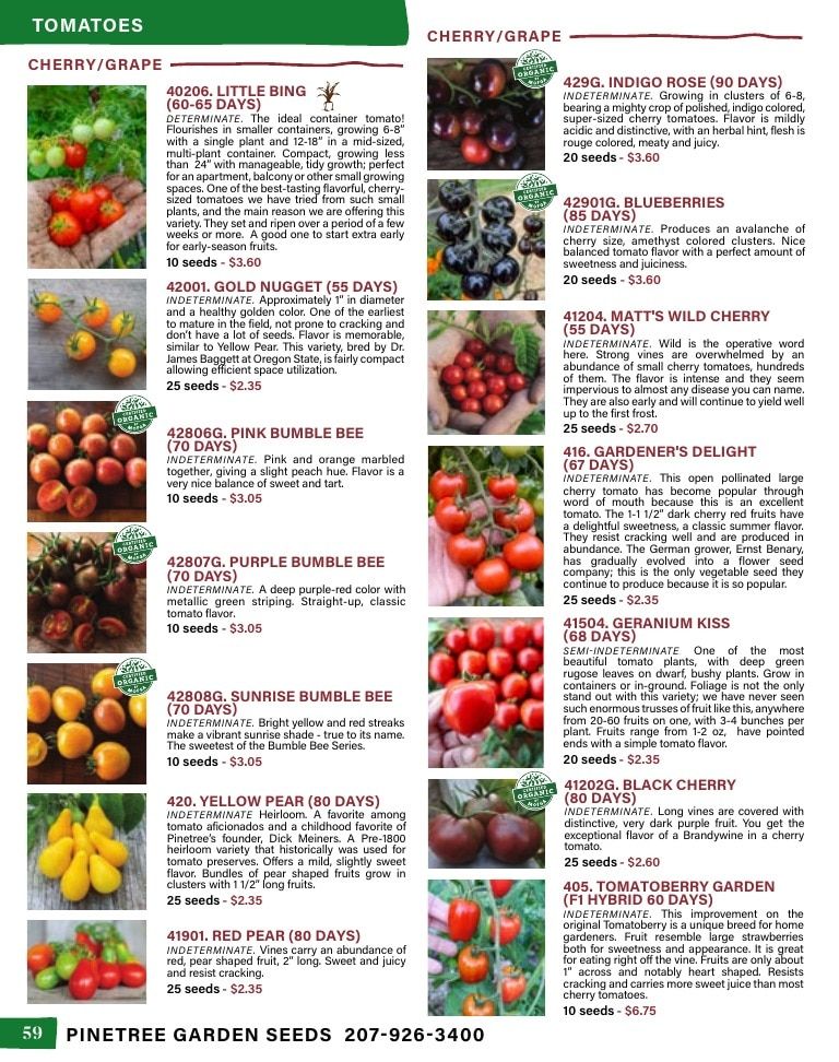Pinetree Garden Seeds Annual Catalog Weekly Ad January 1 - December 31, 2026