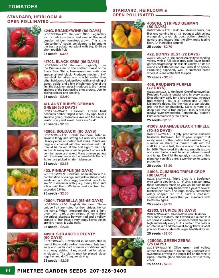 Pinetree Garden Seeds Annual Catalog Weekly Ad January 1 - December 31, 2026