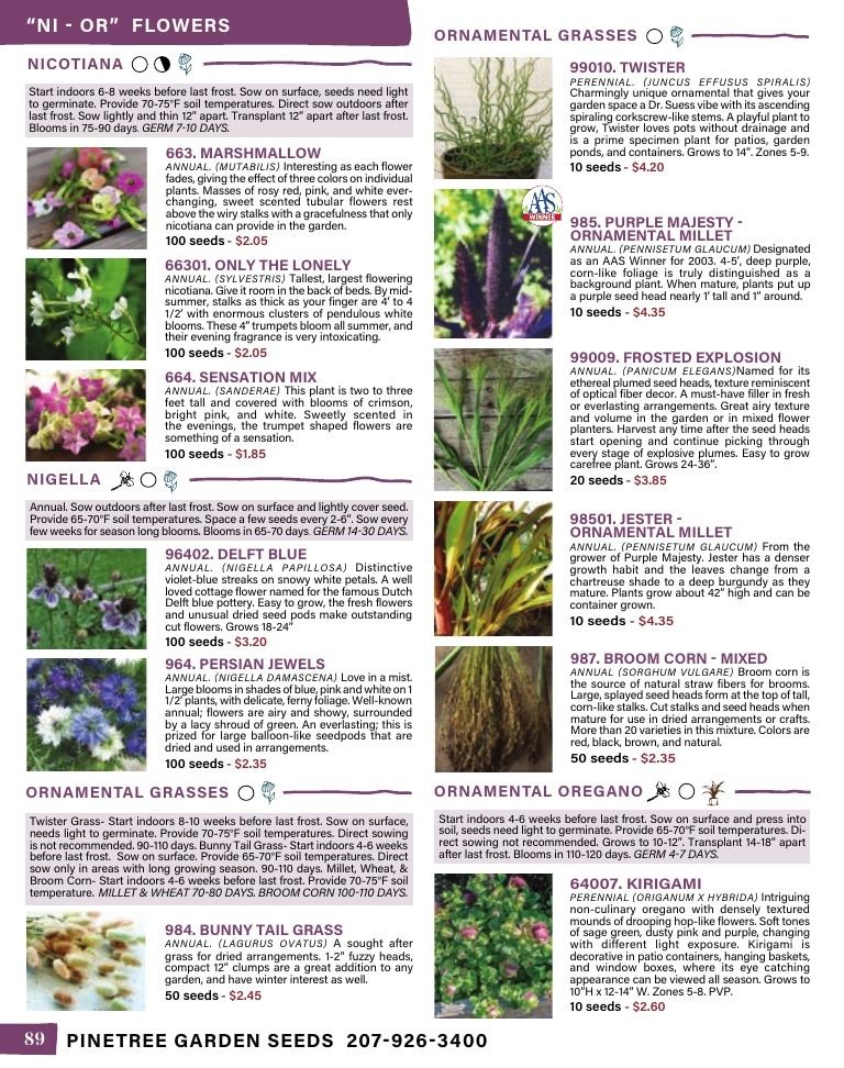 Pinetree Garden Seeds Annual Catalog Weekly Ad January 1 - December 31, 2026