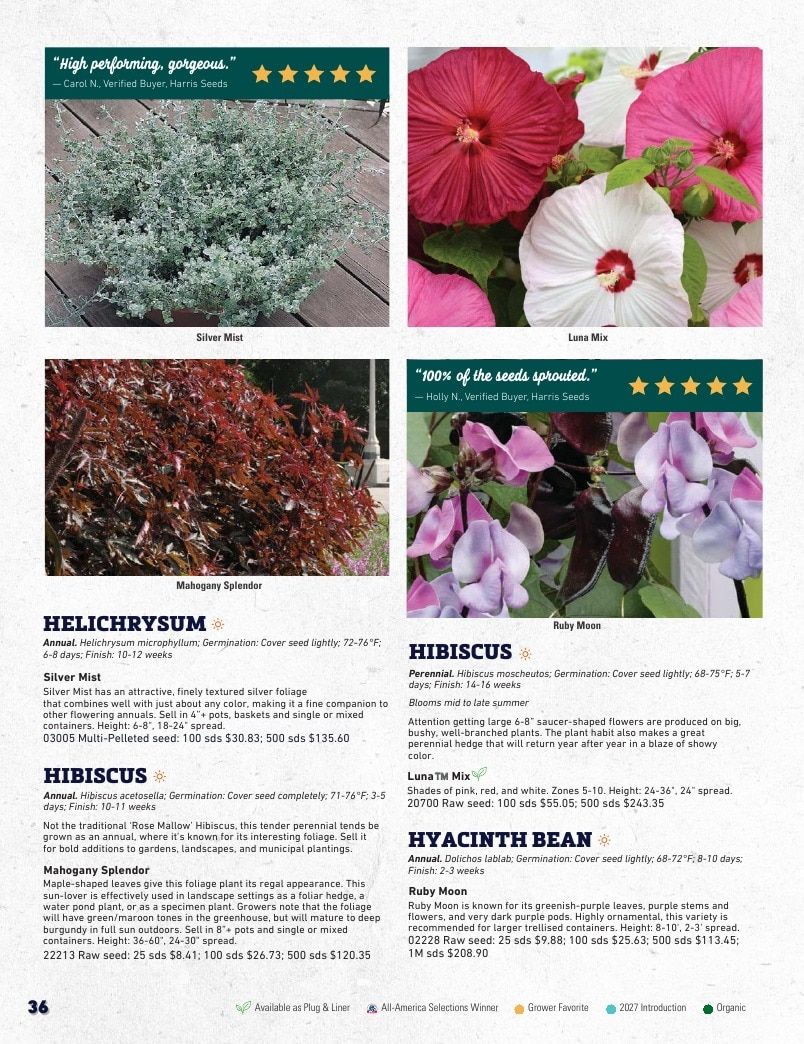 Harris Seeds Bedding Plant Grower's Catalog Weekly Ad January 1 - December 31, 2027