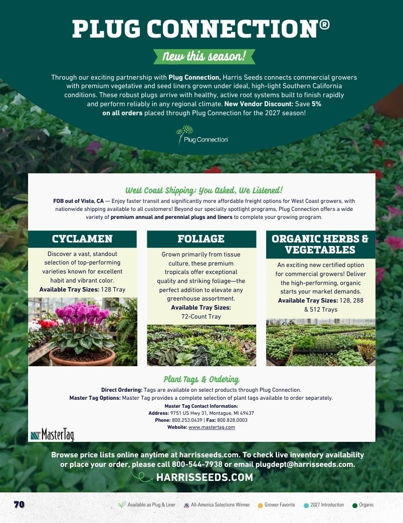 Harris Seeds Bedding Plant Grower's Catalog Weekly Ad January 1 - December 31, 2027