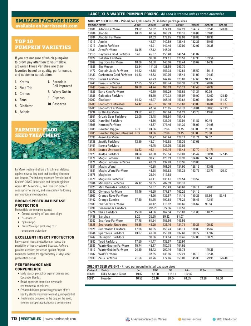 Harris Seeds Vegetable and Cut Flower Catalog Weekly Ad January 1 - December 31, 2026