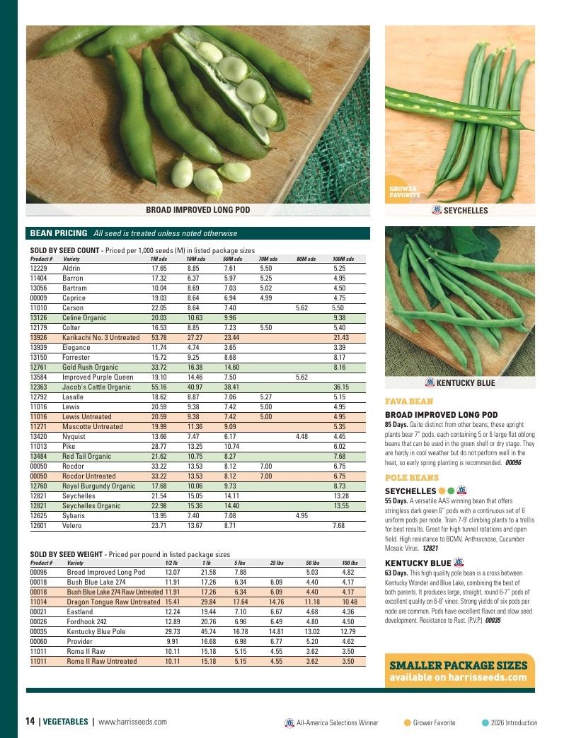 Harris Seeds Vegetable and Cut Flower Catalog Weekly Ad January 1 - December 31, 2026