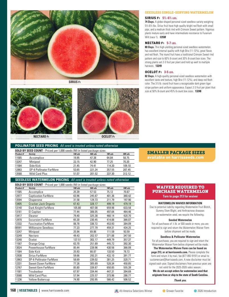 Harris Seeds Vegetable and Cut Flower Catalog Weekly Ad January 1 - December 31, 2026