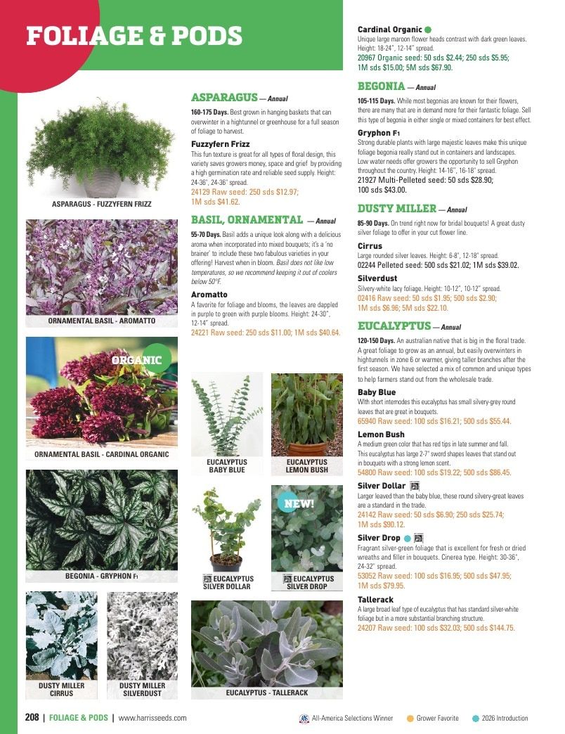 Harris Seeds Vegetable and Cut Flower Catalog Weekly Ad January 1 - December 31, 2026