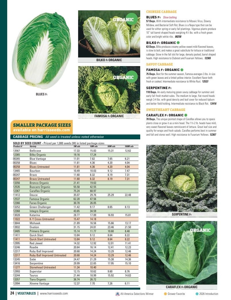 Harris Seeds Vegetable and Cut Flower Catalog Weekly Ad January 1 - December 31, 2026