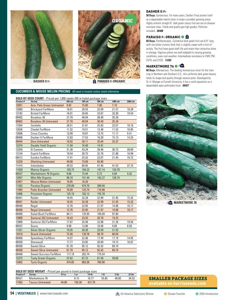 Harris Seeds Vegetable and Cut Flower Catalog Weekly Ad January 1 - December 31, 2026