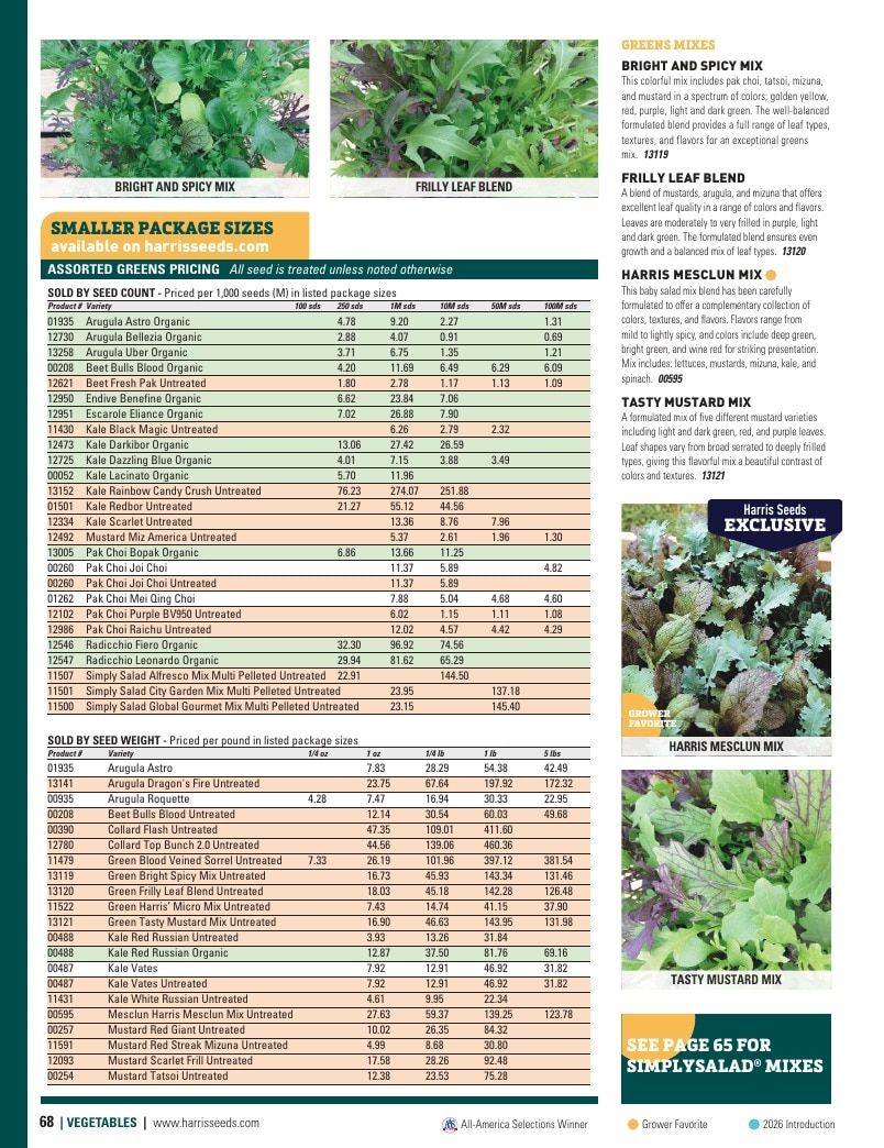 Harris Seeds Vegetable and Cut Flower Catalog Weekly Ad January 1 - December 31, 2026