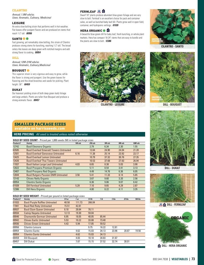 Harris Seeds Vegetable and Cut Flower Catalog Weekly Ad January 1 - December 31, 2026