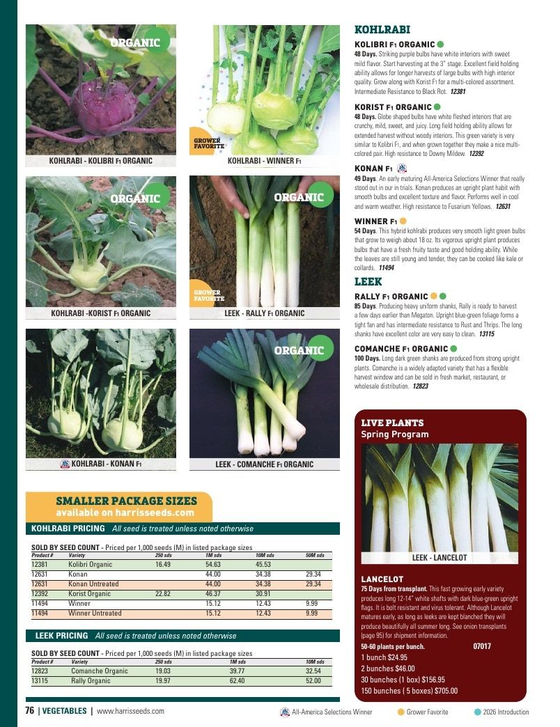 Harris Seeds Vegetable and Cut Flower Catalog Weekly Ad January 1 - December 31, 2026