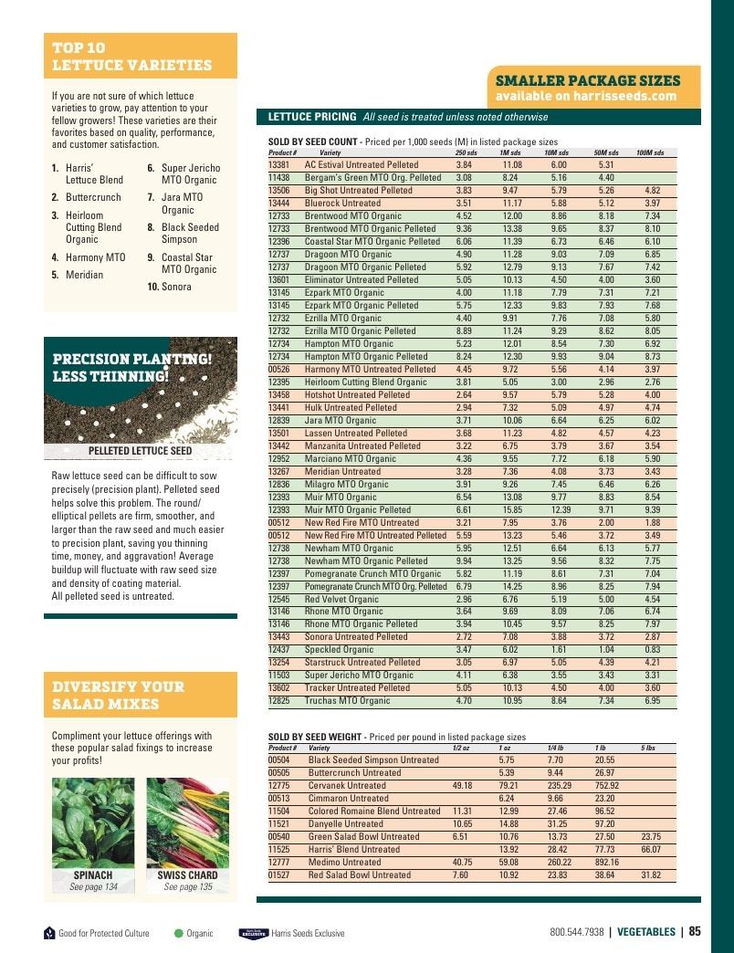 Harris Seeds Vegetable and Cut Flower Catalog Weekly Ad January 1 - December 31, 2026