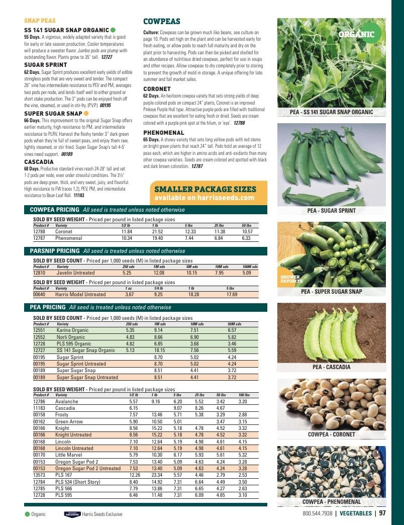 Harris Seeds Vegetable and Cut Flower Catalog Weekly Ad January 1 - December 31, 2026