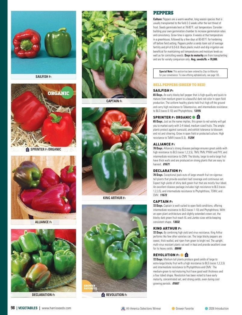 Harris Seeds Vegetable and Cut Flower Catalog Weekly Ad January 1 - December 31, 2026
