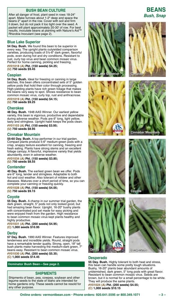 Vermont Bean Annual Catalog Weekly Ad January 1 - December 31, 2026