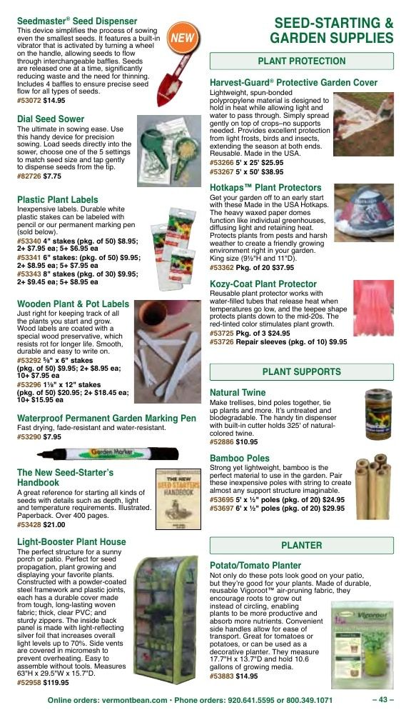 Vermont Bean Annual Catalog Weekly Ad January 1 - December 31, 2026