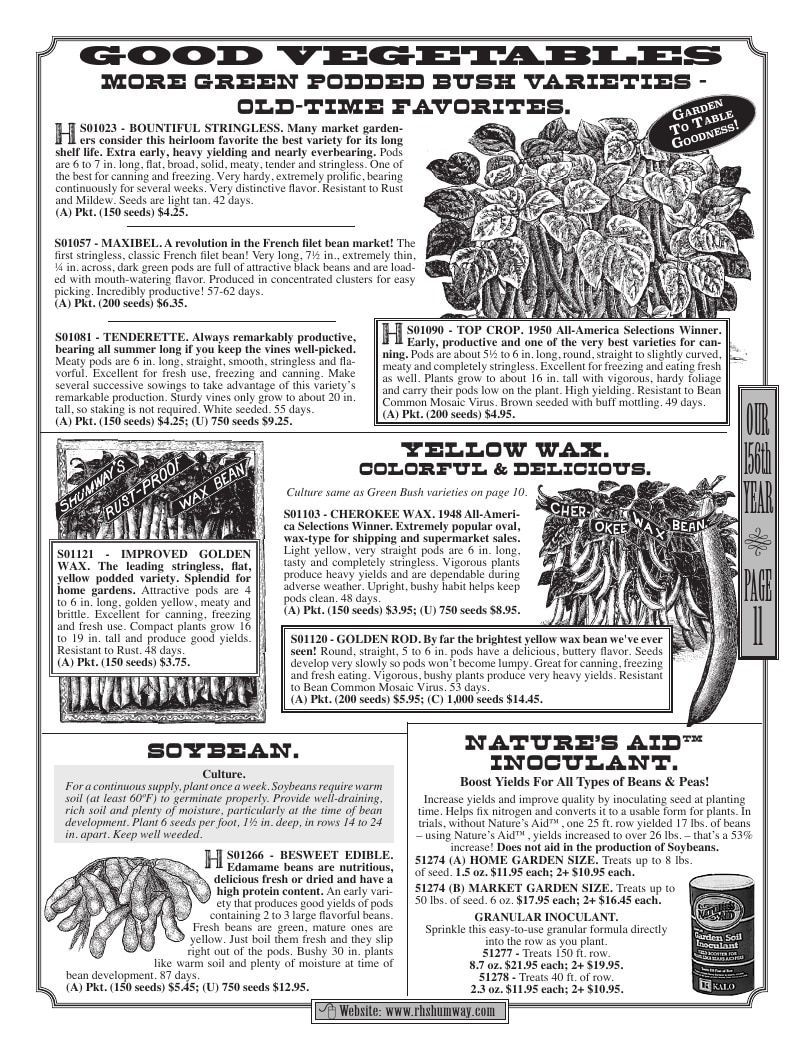 R.H. Shumway Annual Catalog Weekly Ad January 1 - December 31, 2026