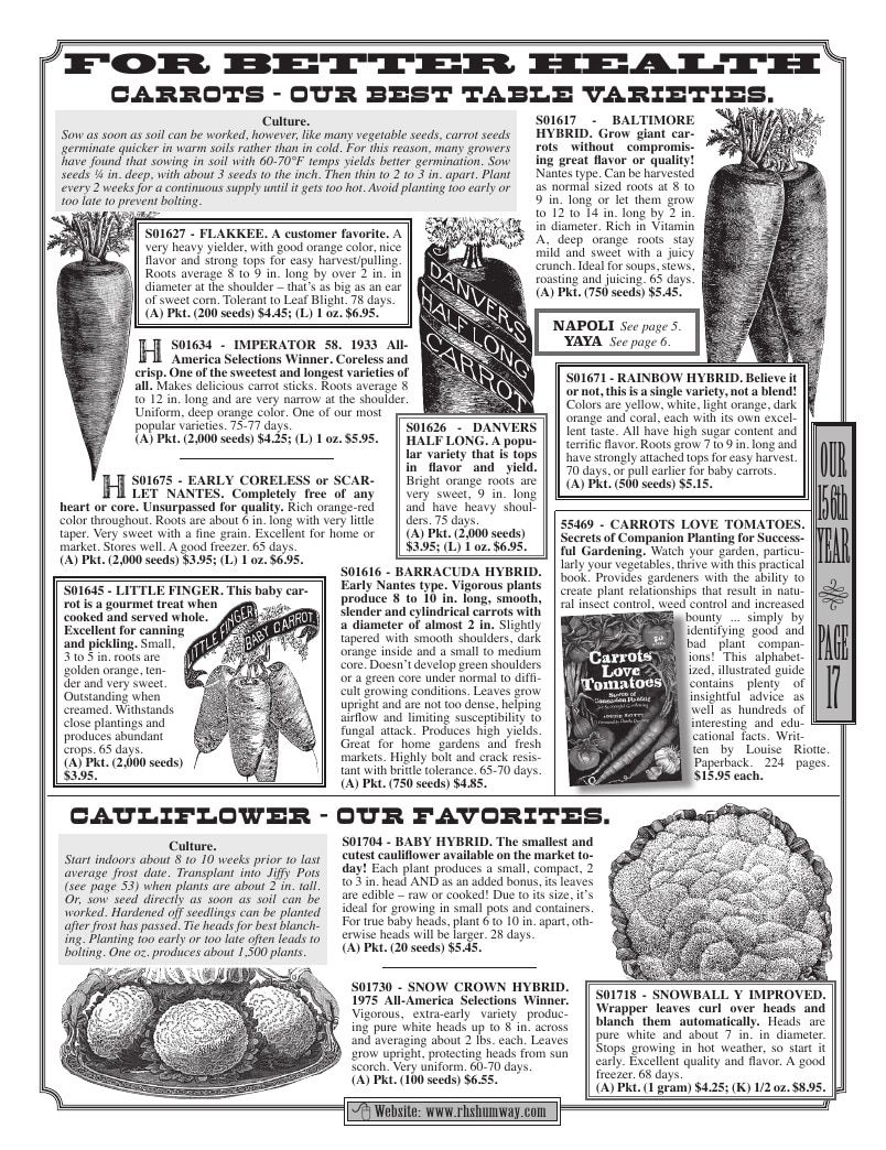 R.H. Shumway Annual Catalog Weekly Ad January 1 - December 31, 2026