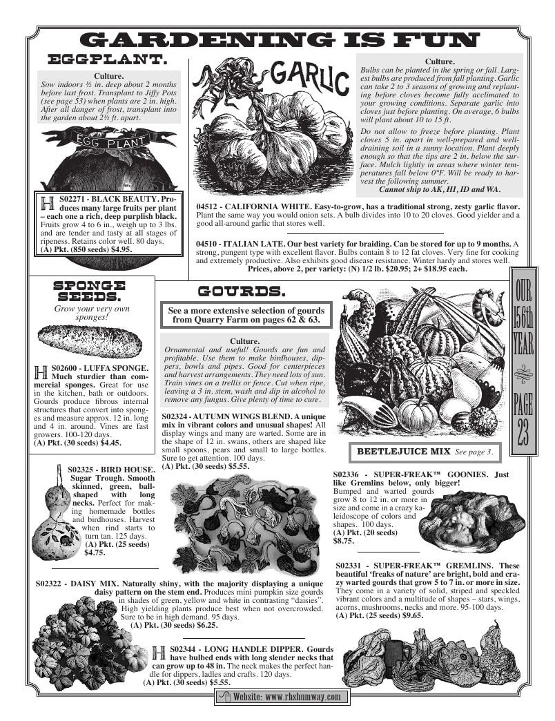 R.H. Shumway Annual Catalog Weekly Ad January 1 - December 31, 2026