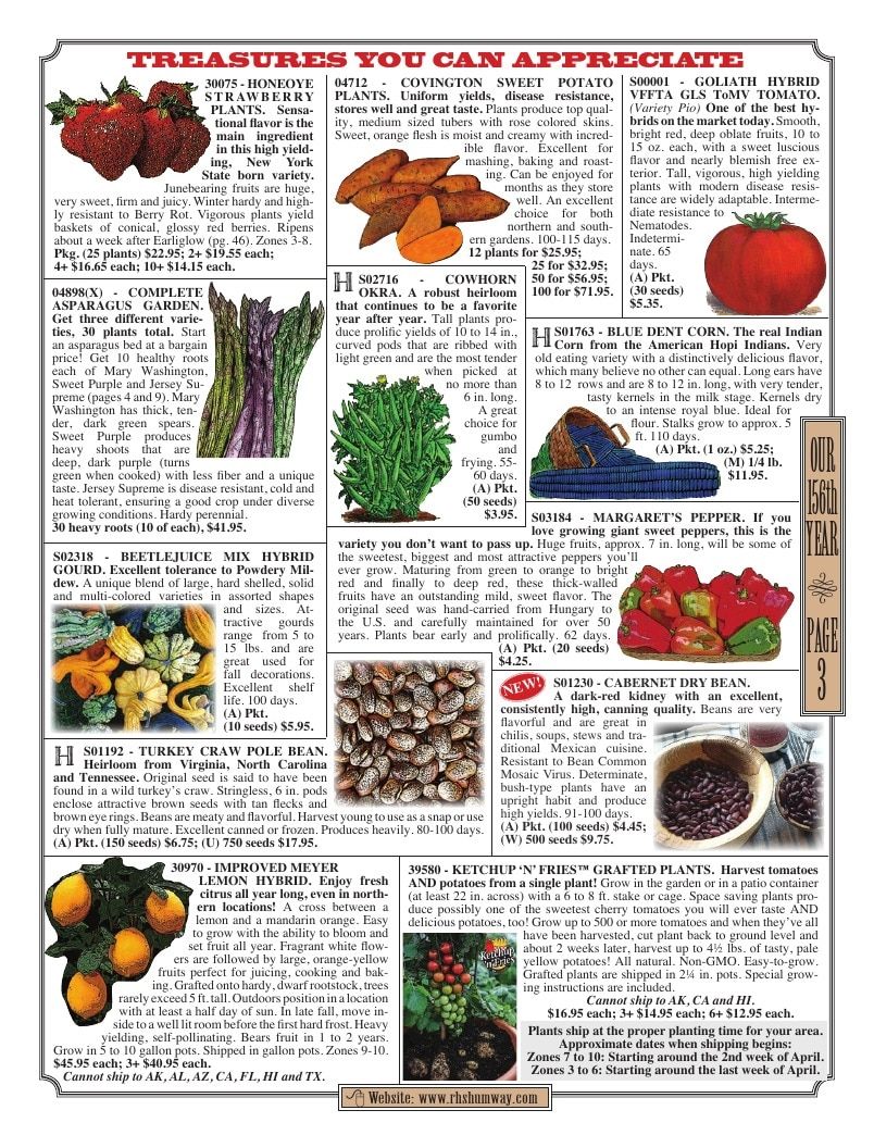 R.H. Shumway Annual Catalog Weekly Ad January 1 - December 31, 2026